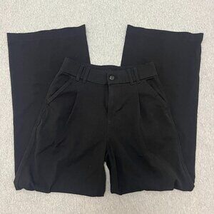 American Eagle Super High-Waisted Wide Leg Trouser Black Size 2